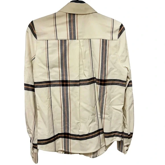 BAUM UND PFERDGARTEN Women Maaike Button Up Blouse Sz EU 34 XS Plaid Long Sleeve - Picture 4 of 5